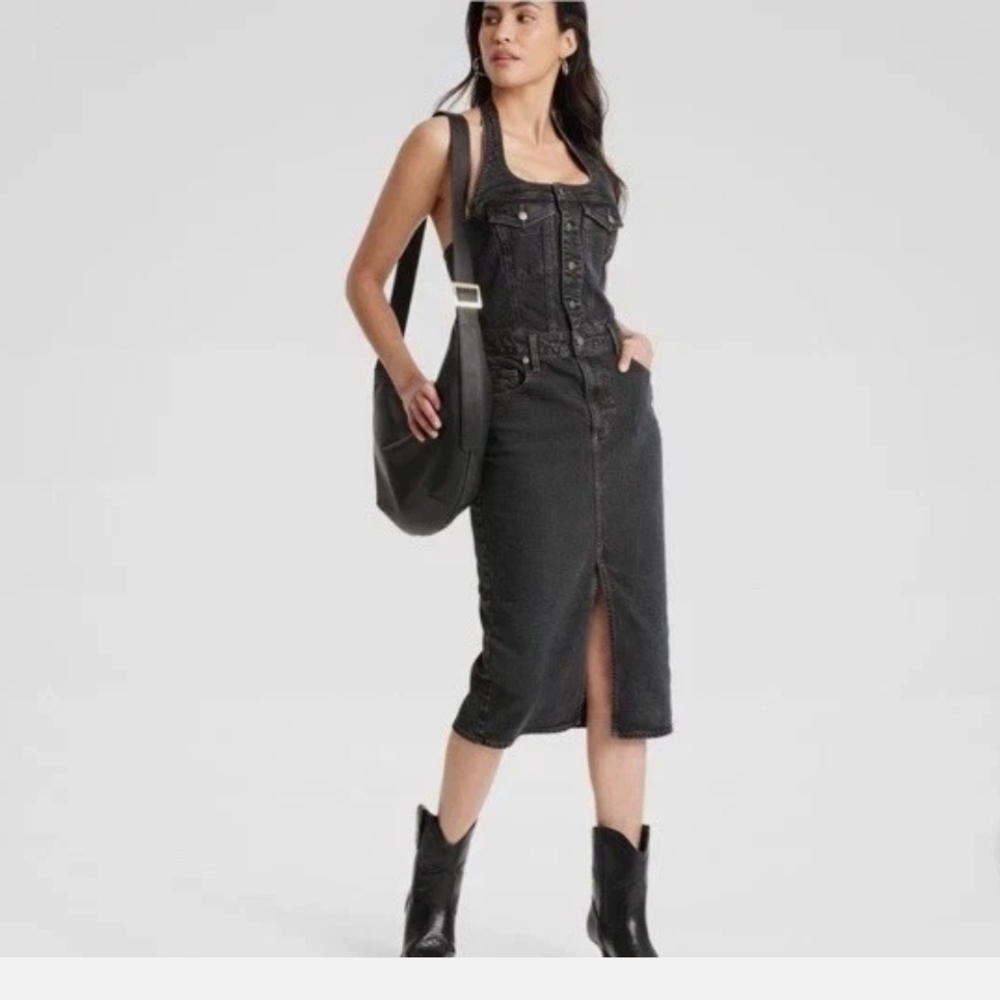 Universal Thread Black Denim Jacket NWT - image 1